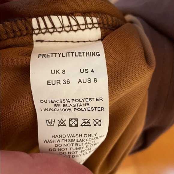 NWT Pretty Little Thing Chocolate Corset Chain Strap Bodycon Dress Size 4 - Picture 8 of 11